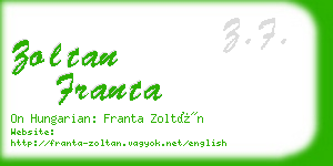 zoltan franta business card